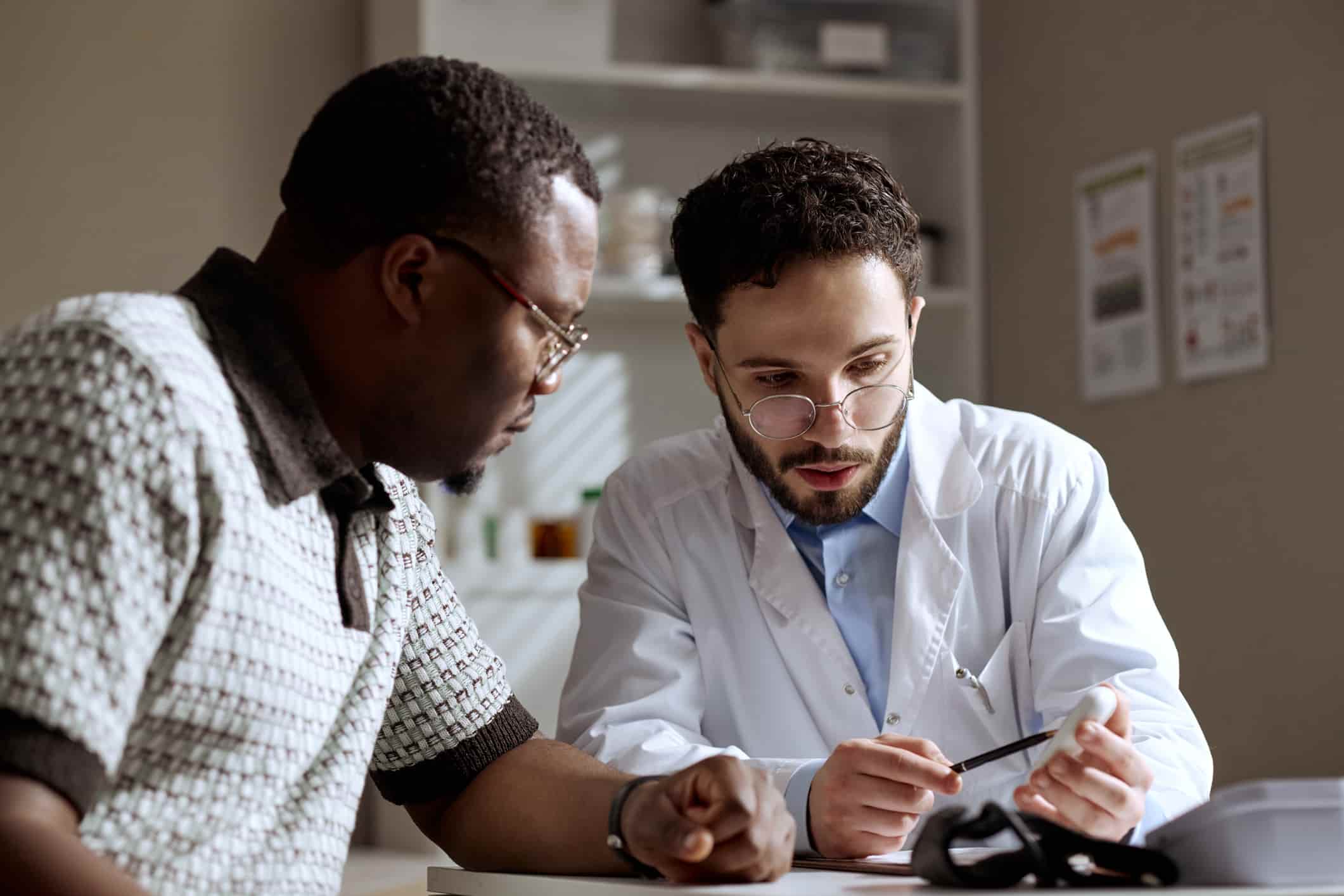 Doctor explaining Trimix injection therapy in Calgary Trimix injection therapy for Erectile dysfunction in Alberta Safe ED treatment in Calgary
